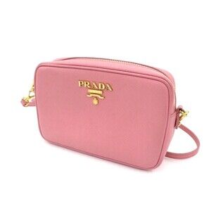 Prada Saffiano Lux Shoulder Bag Pink